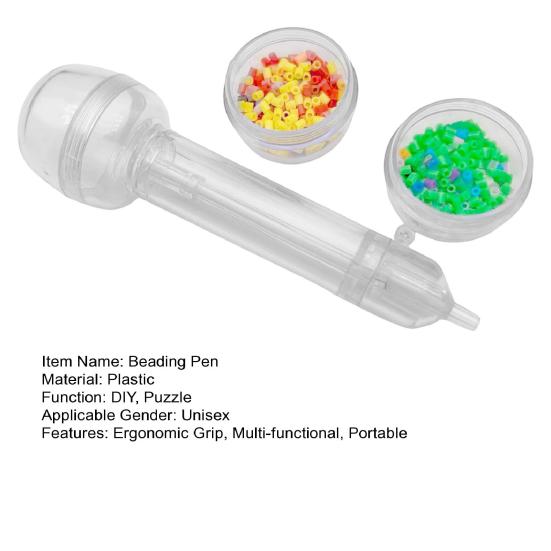 36925 Sets Press Beading Pen Ergonomic Bead Dispenser Women Girls Beginner DIY Jewelry
