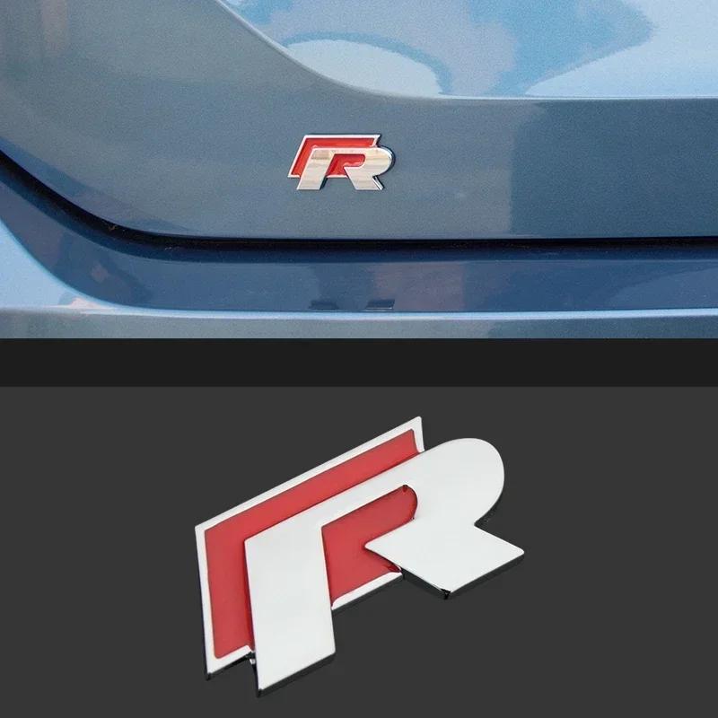 YKPSC1 VW 2026 Hot 3D Car Badge Decal Grill Side Rear Trunk Emblem Sticker for Volkswagen Rline R Logo Polo Passat B5 B6 B7 Golf Jetta