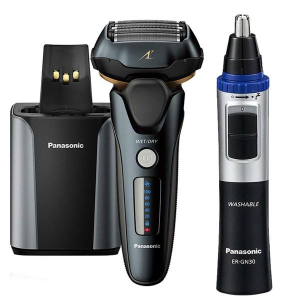 

Высококлассная электробритва Panasonic Multiplex с 5 лезвиями + машинка для стрижки волос в носу, ES-LV97, разные цвета