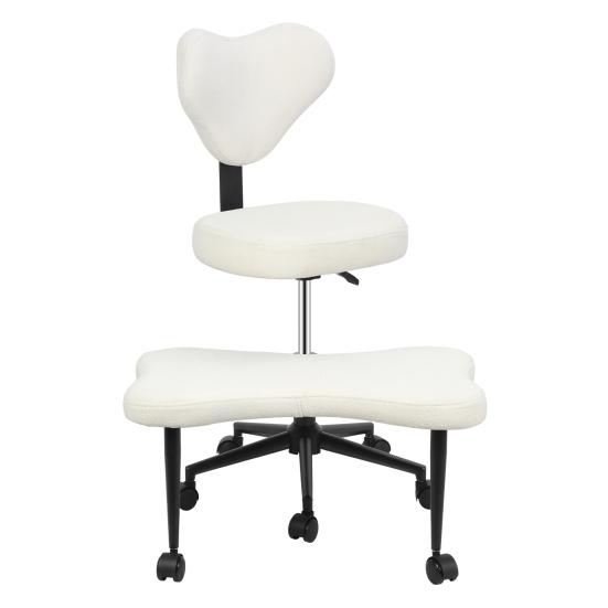 Yoga Meditation Chair with Back Support, Adjustable Cross-Legged Office Chair with Wheels