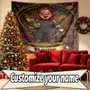 Arazzo Personalizzato con Nome Tema Horror Stampa Chucky, Decorazione Murale, Camera da Letto, Stanza Universitaria, Appartamento, Soggiorno, Sfondo per Feste, Regalo per Compleanno