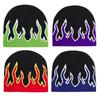 Neue Winter Outdoor Warme Strickmütze Flammenmuster Wollhut Street Totenkopfmütze Kältebeständige Baumwollmütze Hip-Hop Mützen