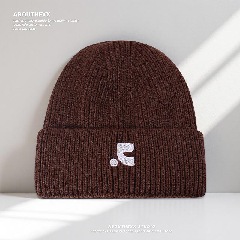 Autumn and Winter Warm Hats for Female Stars with The Same Letters Knitted Hats for Students and Couples Pullover Cold Hats Woolen Hats for Men