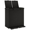 Outdoor Trash Bin Black 78 X 41 X 86 Cm Polypropylene