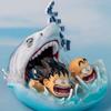 6.5cm/2.6in Anime Dragon Ball Z Son Goku Krillin Shark Attack Water Escape Figure Collectible DBZ Action Figure