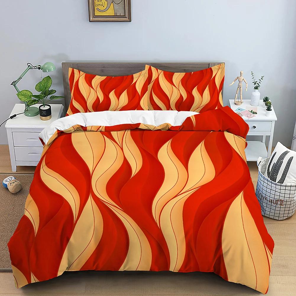 Modern Geometric Duvet Cover Abstract Art Stripes Bedding Set Simple Colorful Lines Comforter Cover for Kids Women Men Room Dorm
