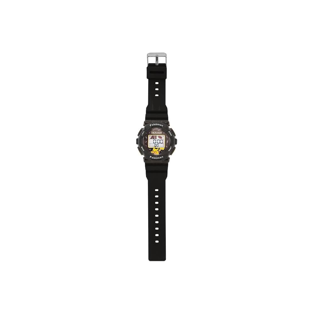 Sun Flame J-AXIS Pikachu Digital Watch with EL Backlight, Calendar, Stopwatch, Alarm, Unisex Kids, Black
