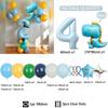 39Pcs Set Cartoon Cute Dinosaur Foil Balloons Macaron Colored Latex Ball 1-9 Year Girls Kids Dinosaur Themed Birthday Party Deco