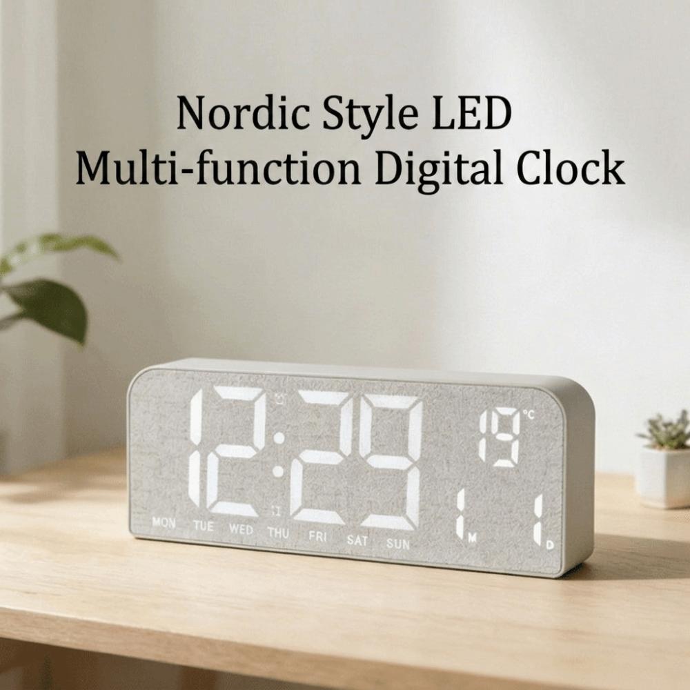 Temperature Display Digital Alarm Clock Multi-functional Desk Clock LED Alarm Clock Office Use