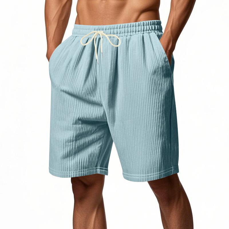 Summer Loose Corduroy Shorts Beach Sports Men's Shorts
