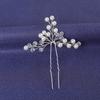 Silver Color Trendy Crystal Hair Pin For Women Party Pearl Hair Clip Pin Bridal Wedding Hair Accessories Jewelry Hairpin Gift