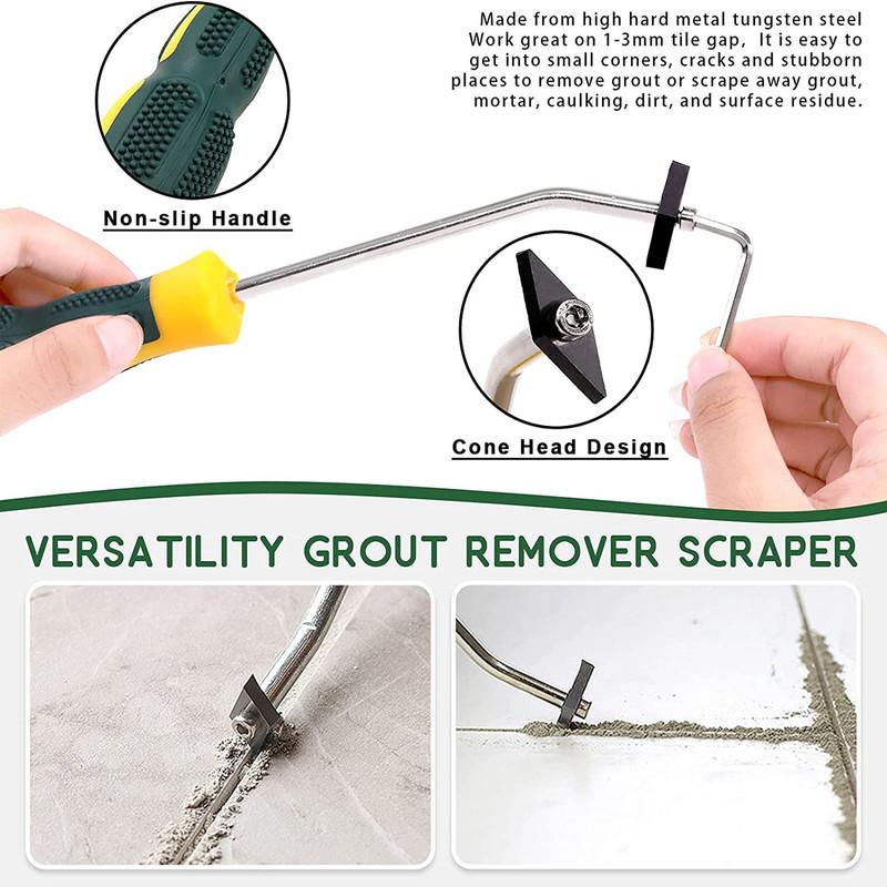 22 Pcs Grout Removal Tools Set Saw Blade Grout Hand Saw Tile Joint Cleaning Brush Caulking Edge for Floor Kitchen Hand Tool Set