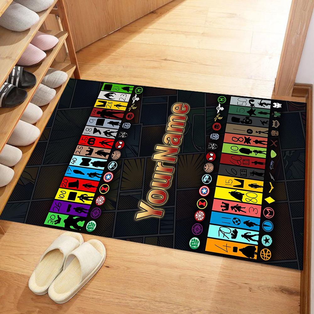 Numberblocks Personalized Name Floor Mat Design for Hallway Living Rooms Foyer Dining Room Antislip Carpet Anime Office Decor Best for Christmas