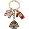 Série créative d'huile dégoulinante sur le thème de la lutte contre l'incendie: Extincteur, Costume de pompier, Porte-clés camion de pompier pour cadeau d'événement de lutte contre l'incendie