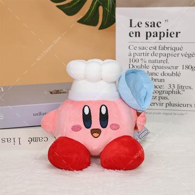 Anime Kirby Plush Toys Kawaii Chef Kirby Peluche Cartoon Soft Stuffed Animal Doll Pillow Home Room Decor Birthday Gift Kids