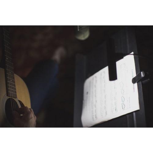 MIGHTY BRIGHT #54940 Encore Music Stand Light (Mighty Bright music stand light, compact and lightweight, ideal for 3-page spreads, with back fins to p