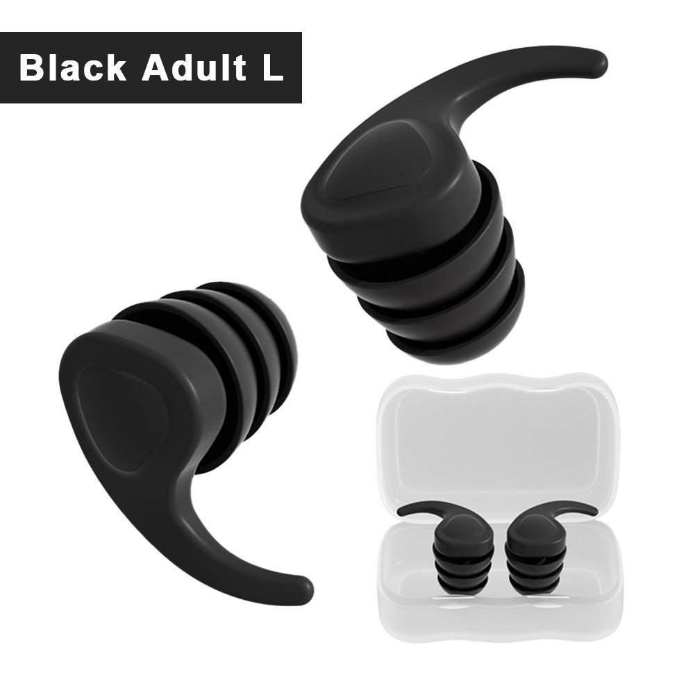 Three Layers Silicone Noise Reduction Earplugs Waterproof Swimming Ear Plug Soft Comfortable Sound Insulation Sleeping Earplugs чёрный