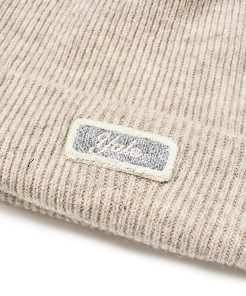 YALE Wool Knit Beanie_Beige