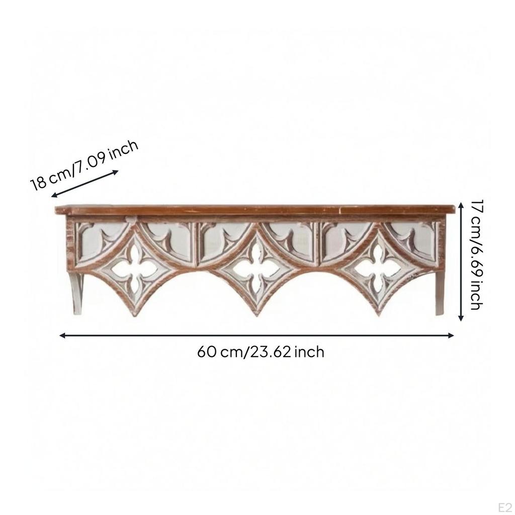 Ornate Wall Shelf Openwork Carved EuropeanStyle French Country Decor A1622