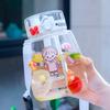 1.3L Pot Pot Cup Children's Straw Cup Adult Universal Plastic Water Bottle Portable Travel Bottle Large Capacity Lovely