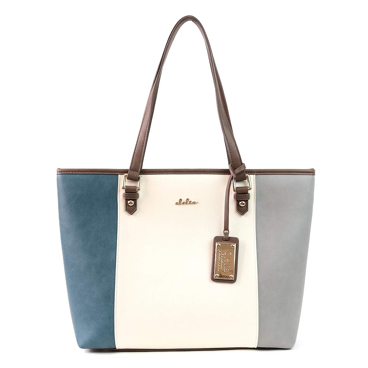 

Tote Compatible with A4 Bottom Business Tote Liberte Can Be Used in Business Situations [Cleria] Women s Bag, Tricolor, Size, Studded, Bag, Series,