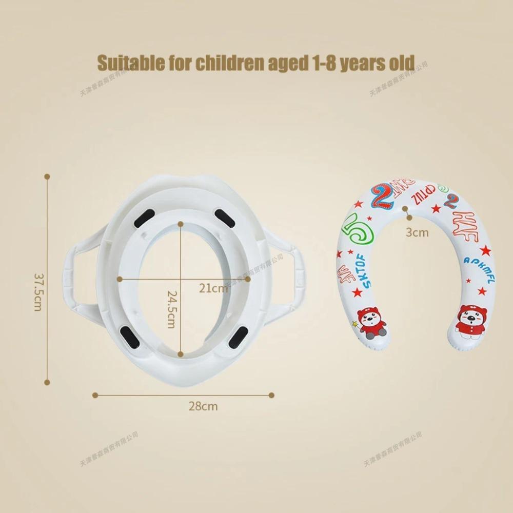 Portable Baby Toilet Seat Soft Cartoon Potty Chair Non-Slip Training Seat Cover for Toddler Boys Girls Travel Home Bathroom Use