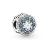 Blue Sparkling Flower Charm Women Charm 797851NMB