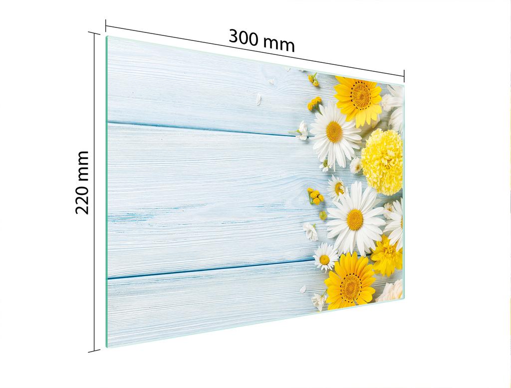 SZKLANA DESKA DO KROEJNIA 30x22 RUMIANEK