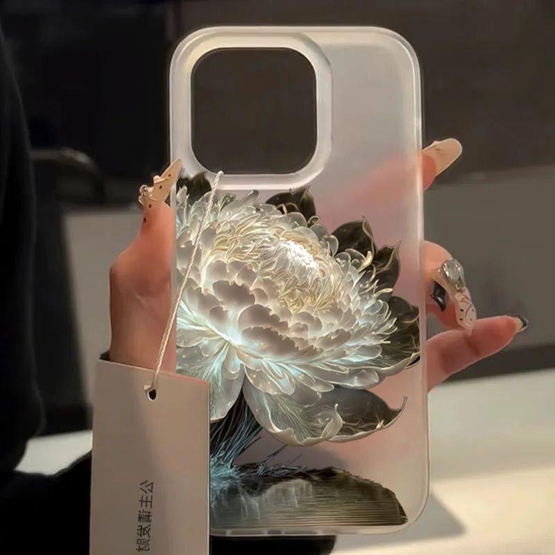 Flowers Leaf Print Phone Case For iPhone 17 16 Pro Max 15 14 13 12 11 Pro 16E XS X XR 7 8 Plus 12 13 Mini Shockproof Clear Cover