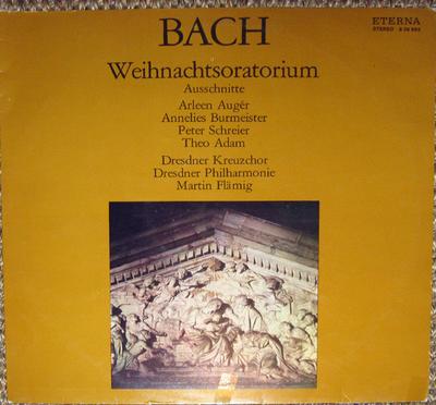 LP Record JOHANN SEBASTIAN BACH - Weihnachtsoratorium (Ausschnitte) 826693 ETERNA 1982 Germany Classical Used