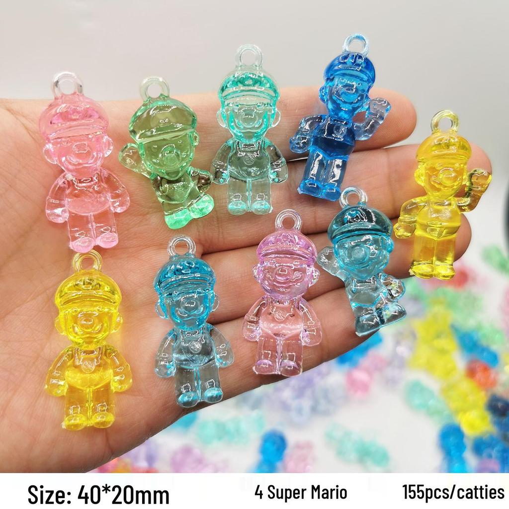 Colorful Mini Acrylic Milk Bottle Cartoon Ornaments - Cute Handmade DIY Decorative Accessories