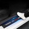 4pcs/set Carbon Fiber Leather Car Threshold Protector Door Sill Cover Sticker For Ford Fiesta Kuga Mondeo Fusion Explorer Escape