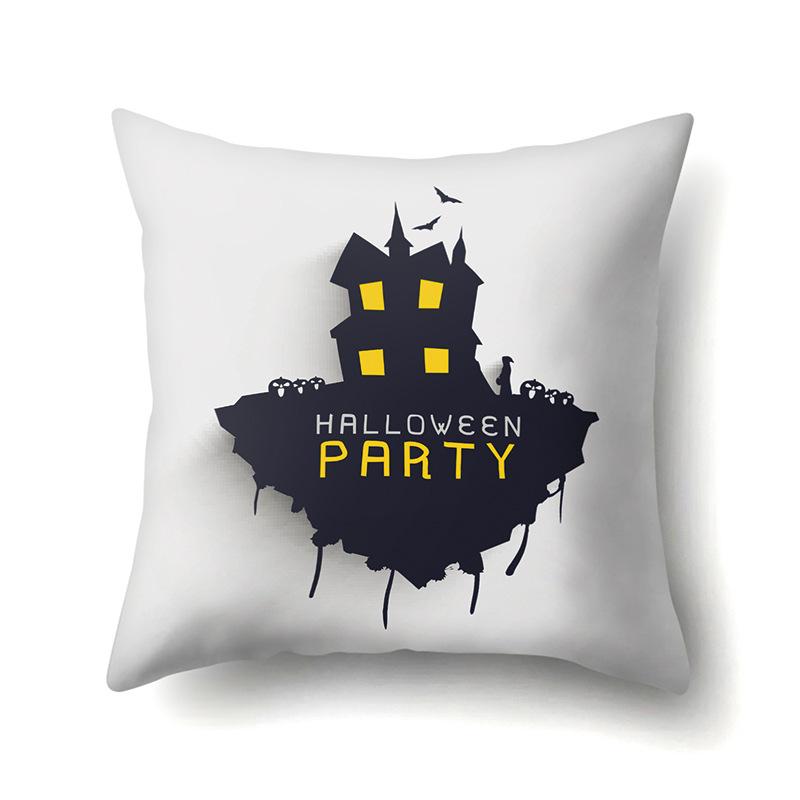 Halloween Polyester Pillowcase Car Pumpkin Sofa Cushion Cover Office Home Living Room Pillowcase