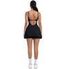 Anti Glare Base Sports Dress With Chest Cushion, Breathable Outdoor Golf Backless Camisole, Yoga Tennis Skirt For Women