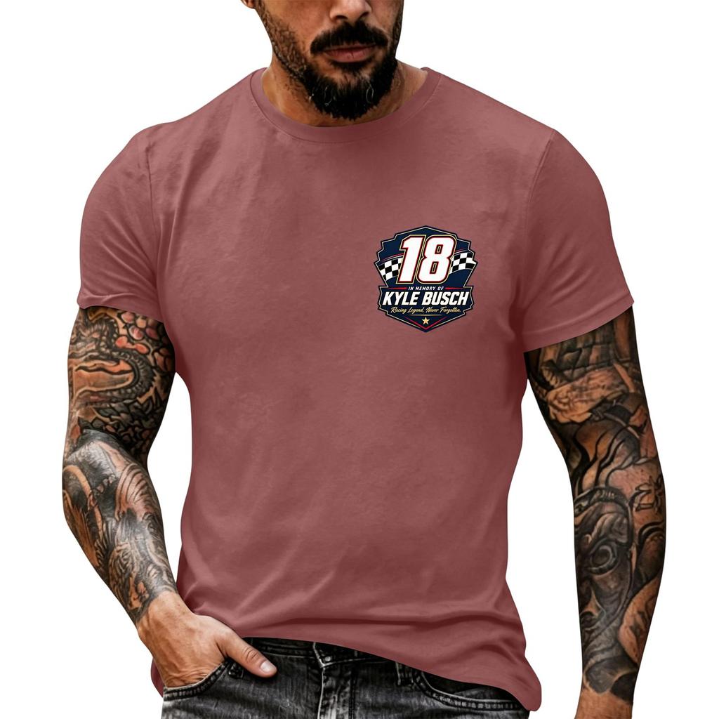 Men's Short Sleeve Graphic T Shirt Racing Inspired Casual Top Vintage Style Motorsport Enthusiast Tee Comfortable Fit