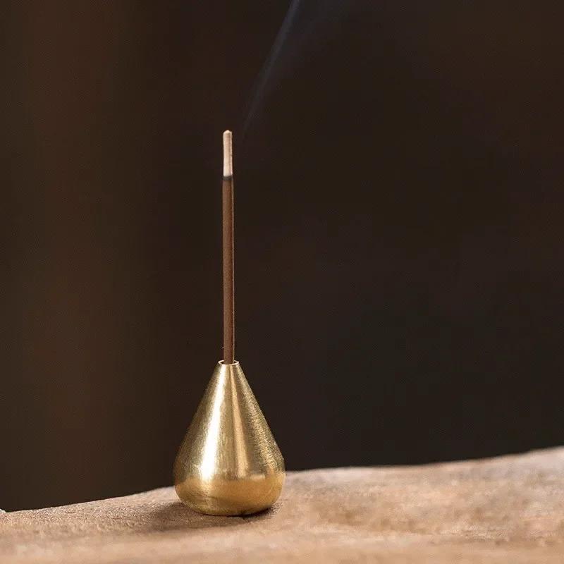 1 Pure Copper Incense Holder Used for Incense Sticks Coil Bottles Gourd-shaped Copper Incense Holder