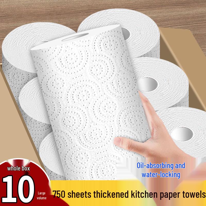 Kitchen Oil & Water Absorbent Paper Roll for Hand Wiping and Fried Food