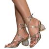 Fashion New Style Fashion Sexy Strap Rome Sandals Women Transparent Thick Bottom Party Dress Women's High Heels Sandals Zapatos Mujer