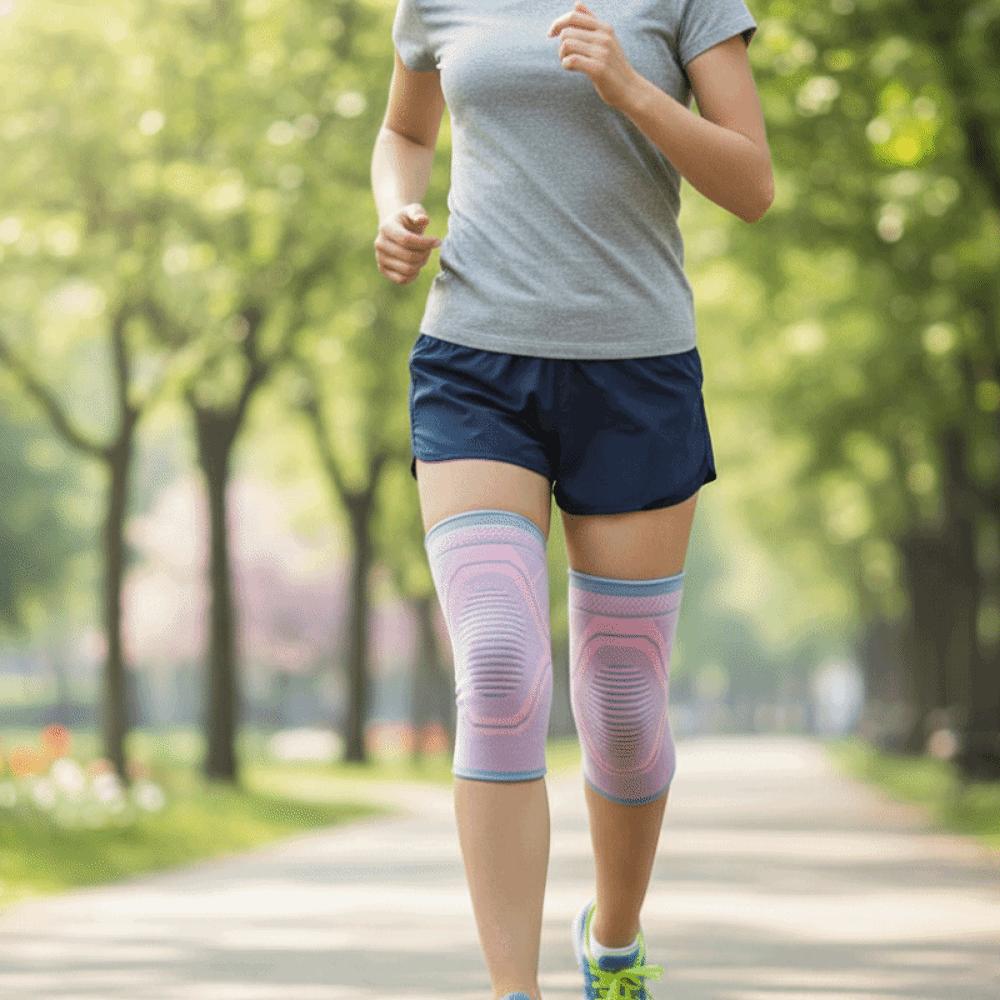 1 Pair Anti-slip Sports Knee Pads Nylon Knee Support Braces Arm Support Sleeves  Running