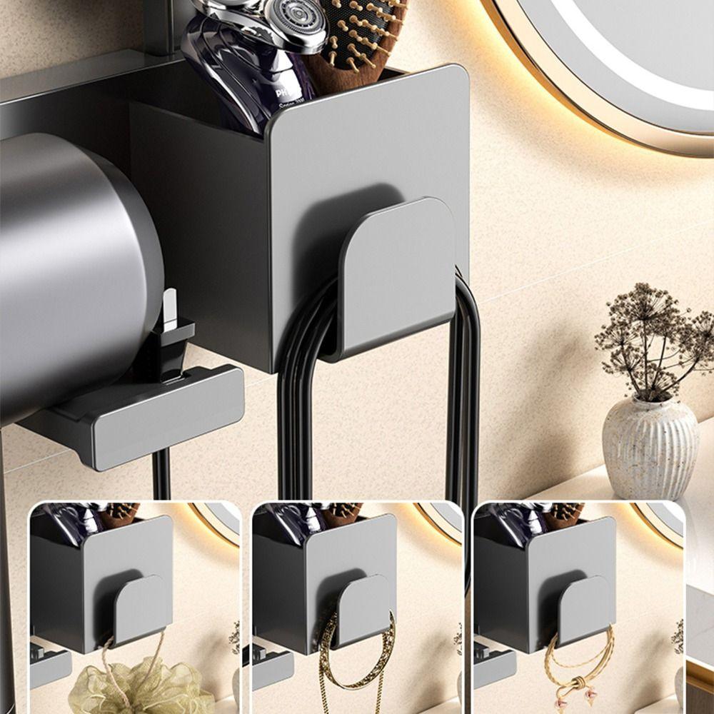 Wall Mounted Hair Dryer Holder Plastic Straightener Stand New Wall Dryer Cradle Bathroom