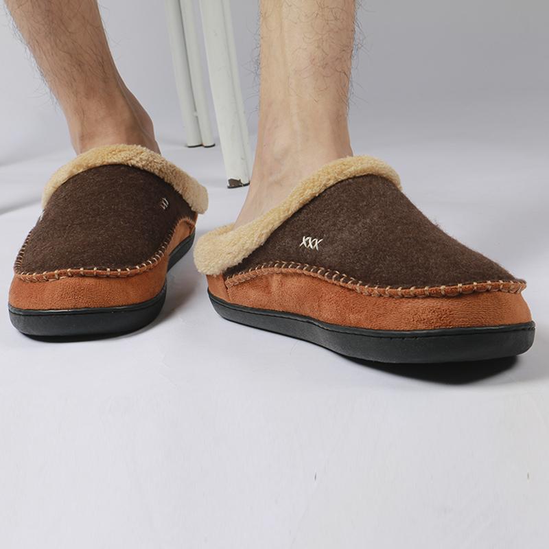 Warm Cotton Slippers for Men Shoes Winter Slipper Bathroom Home Soft Slippers Plush Non-slip Indoor Slippers Large Size 4950
