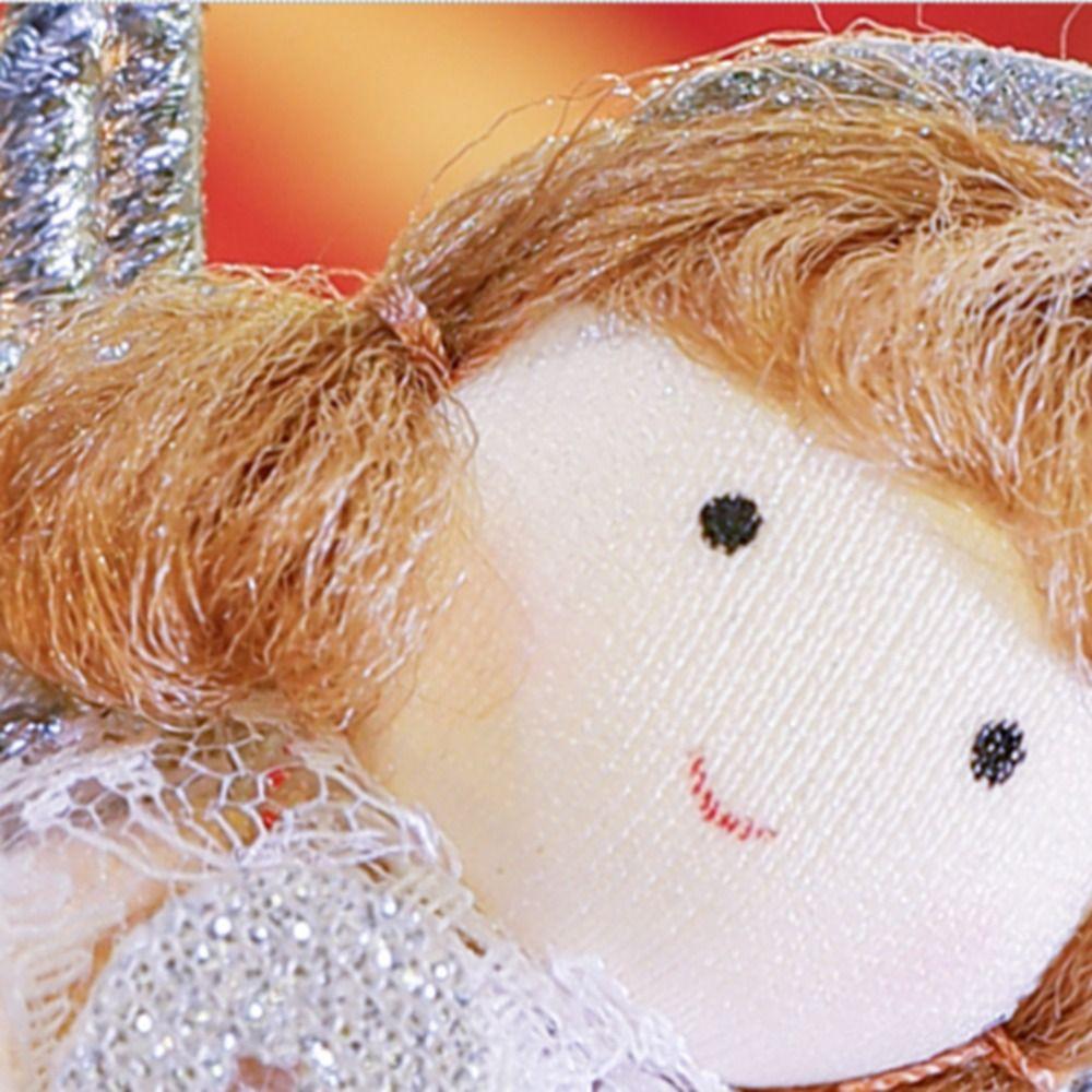 Cute Skirt Doll Ornament Christmas Feature Xmas Tree Pendant Angel Wings Girl Pendant  Dining Room