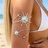 Personality Ocean Style Metal Sun Moon Arm Bangles for Women Ladies Fashion Beach Vacation Bracelets Party Jewelry Accessories