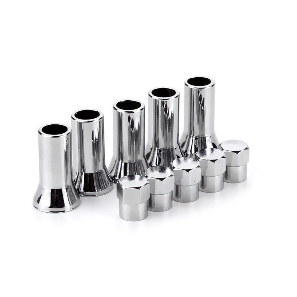 10pcs Auto Accessories Chrome Tyre Valve Stem TR413/TR414 Left Right Front Rear Tire Valve Sleeve Covers Valve Stems 1