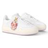 Groovy Year Of The Dragon Cow Leather Low Top Skateboard Shoes Women's White Pink 1ACO5T