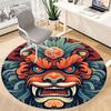 1pc Dragon Mask Office Round Area Rug, Under Office Chairs Bedroom Living Room Home Decor, Room Deco