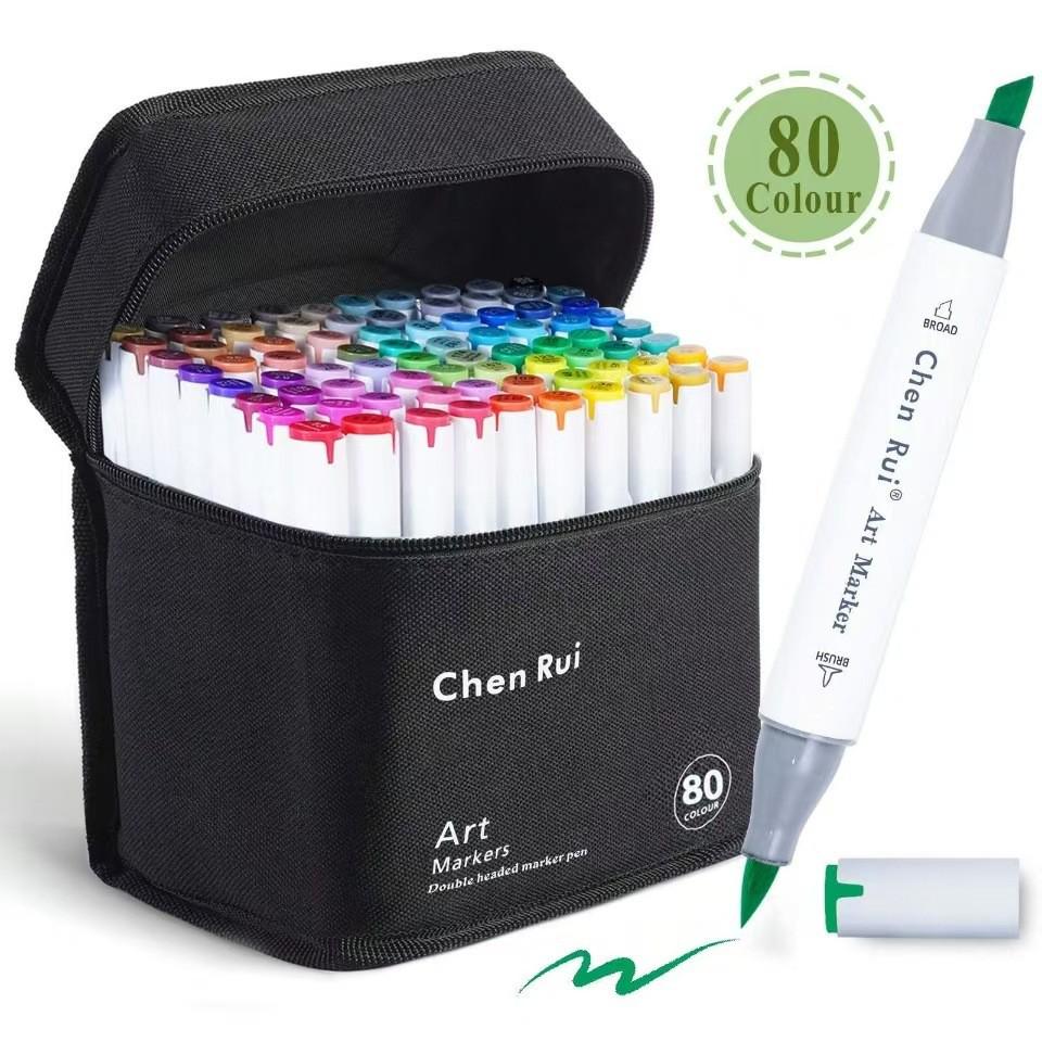 ChenRui Dual-Tip Watercolor Marker Pen Set for Students and Children