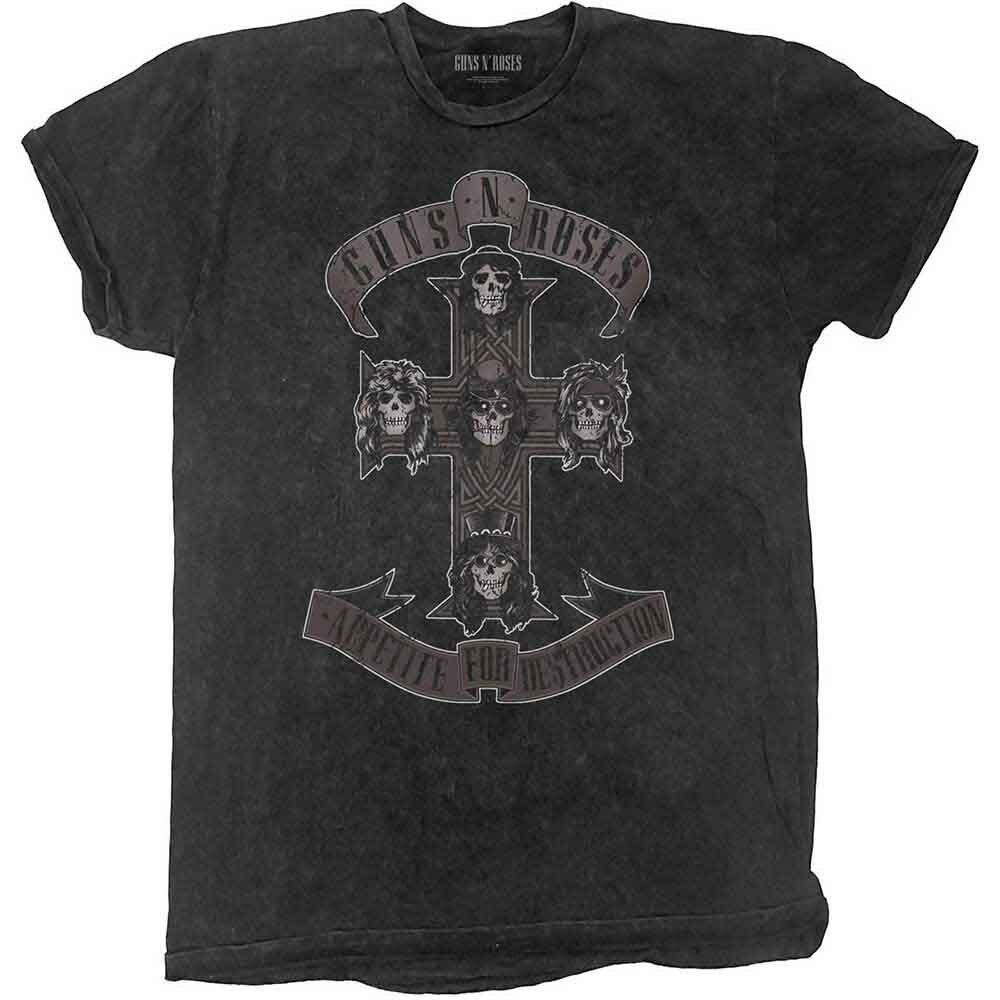 Guns N  Roses Kids T-Shirt: Monochrome Cross (Wash Collection) (5-6 Years) 3XL