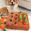 Carrot Dog Toys-Carrot Snuffle Mat for Dogs,Interactive Dog Plush Puzzle Toys,2 in 1 Non-Slip Nosework Feed Games Pet Stress Relief with 12 Carrots