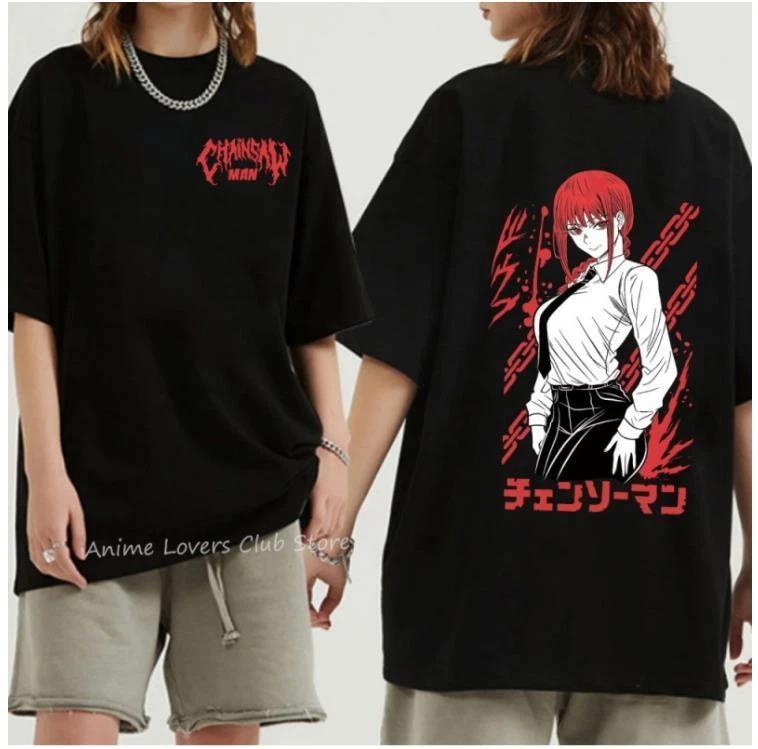

Chainsaw Man Cosplay Anime Manga T-Shirt Tee Costumes Black Cotton M